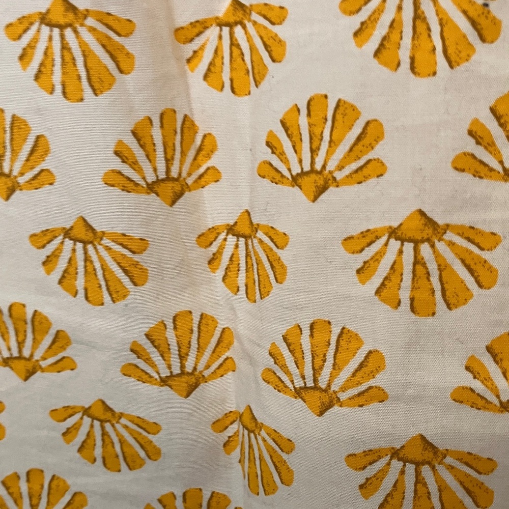 J. Crew Yellow Shell Print Blouse - Picture 4 of 8